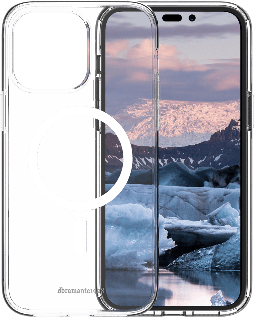 dbramante1928 Iceland Pro Magsafe 100% Återvunnen plast iPhone 14 Pro Max Transparent