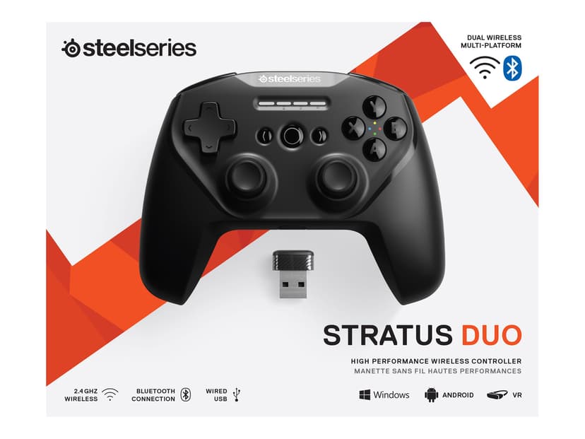 Steelseries Stratus Duo Svart Bluetooth Spelplatta Analog / Digital Android, PC Svart