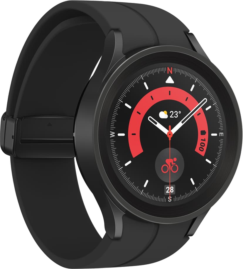 Samsung Galaxy Watch5 Pro 45mm Bluetooth Black Titanium With Black D-Buckle Sport Band