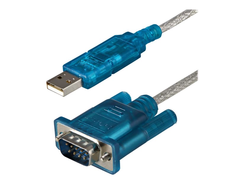 Startech StarTech.com ICUSB232SM3 kabelkjønnsendring DB-9 USB 2.0 A Blå, Gjennomsiktig DB-9 USB 2.0 A