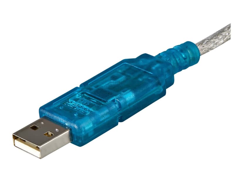 Startech StarTech.com ICUSB232SM3 kabelkjønnsendring DB-9 USB 2.0 A Blå, Gjennomsiktig DB9 USB-A 2.0