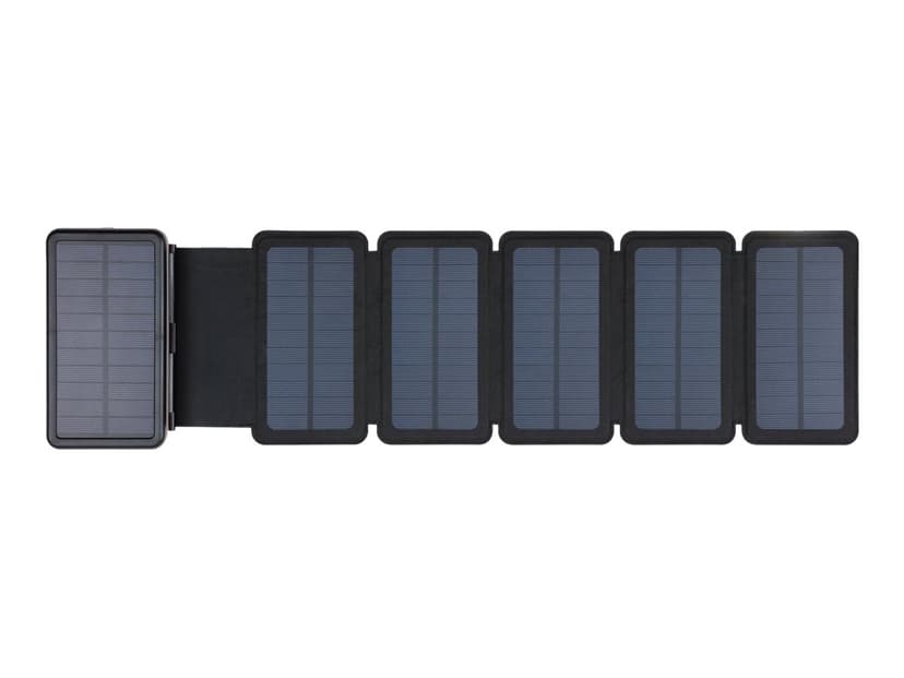Sandberg Nødlader Solcelle 6-paneler 20 000 mAh 20000, 74mAh Sort