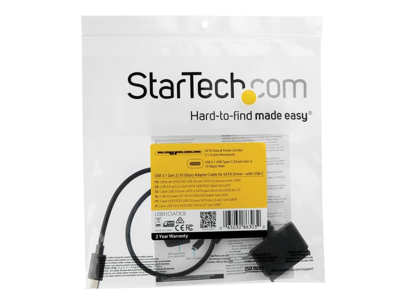 Startech USB 3.1 Gen 2 Adapter Cable for 2.5" SATA Drives