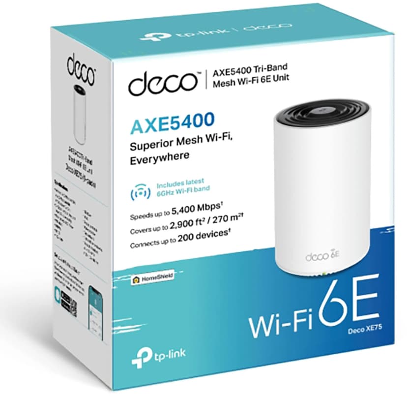 TP-Link Deco XE75 WiFi 6E AXE5400 Mesh Router 1-pakke