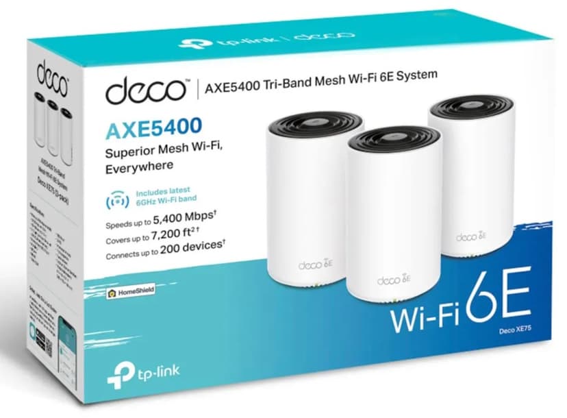 TP-Link Deco XE75 WiFi 6E AXE5400 Mesh Router 3-pack