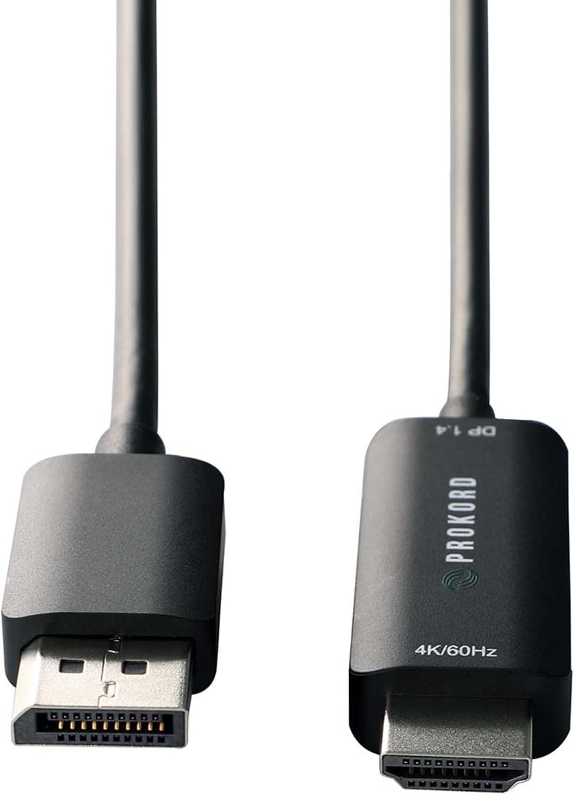 Prokord DisplayPort naar HDMI-kabel – 4K @ 60 Hz 1m DisplayPort HDMI Zwart