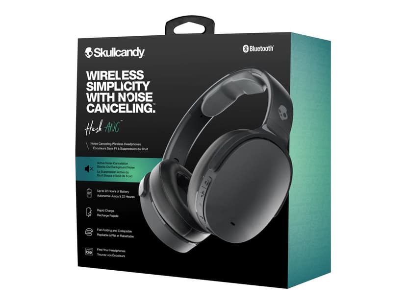 Skullcandy Hesh ANC Hörlurar Kabel & Trådlös Huvudband Samtal/musik USB Type-C Bluetooth Svart Stereo USB-C Svart