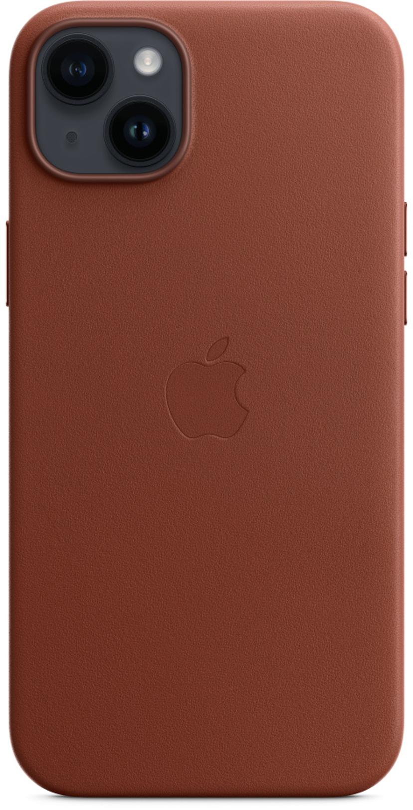 Apple Leather Case With Magsafe iPhone 14 Plus Amber