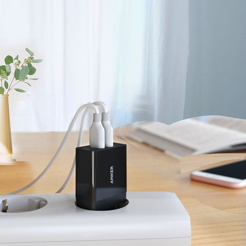 Anker PowerPort 2 24W Zwart Zwart