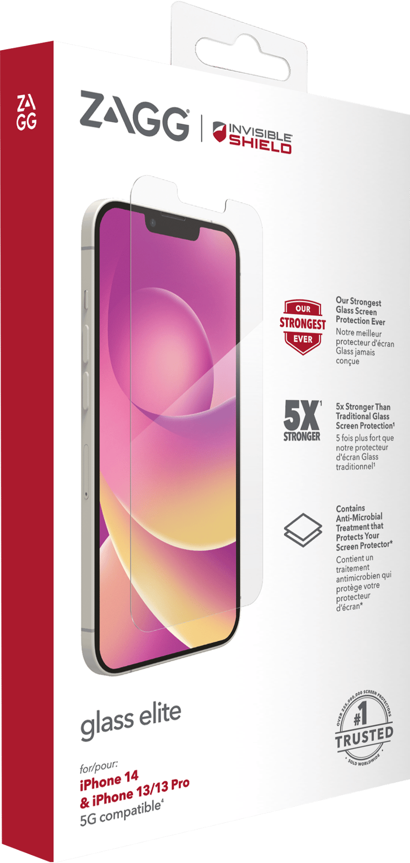 Zagg Invisibleshield Glass Elite iPhone 13, iPhone 13 Pro, iPhone 14, iPhone 16e, iPhone 17e