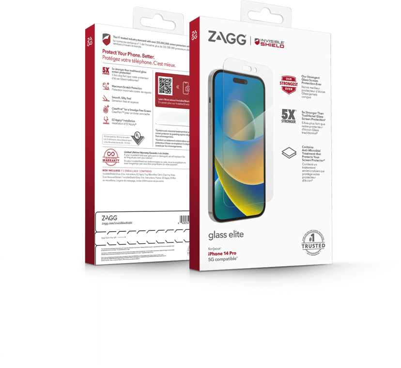 Zagg Invisibleshield Glass Elite skärmskydd iPhone 14 Pro