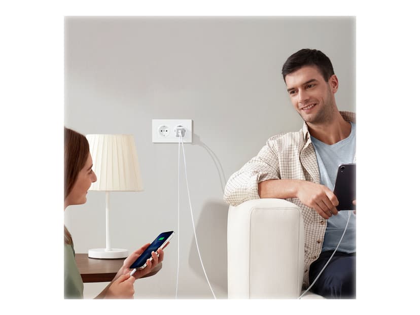 Anker PowerPort III 40W 2xUSB-C Vit Vit