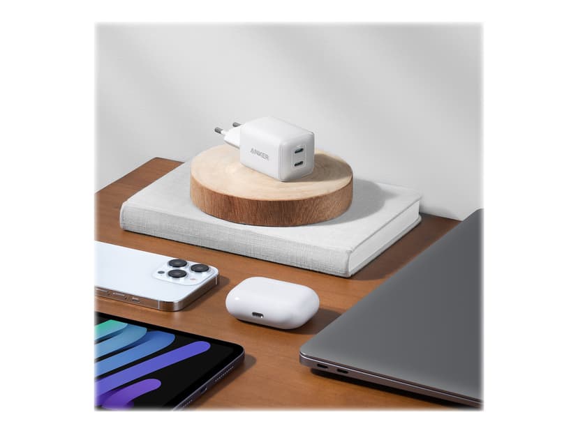 Anker PowerPort III 40W 2xUSB-C Vit Vit