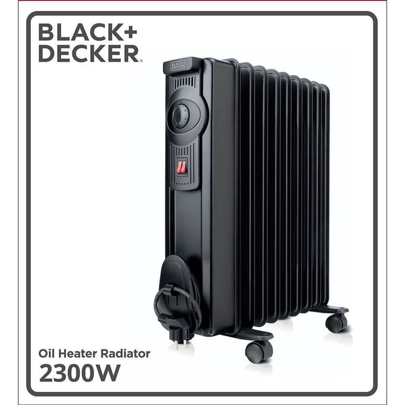 Black & Decker Oljefyllt Element 2300W Svart