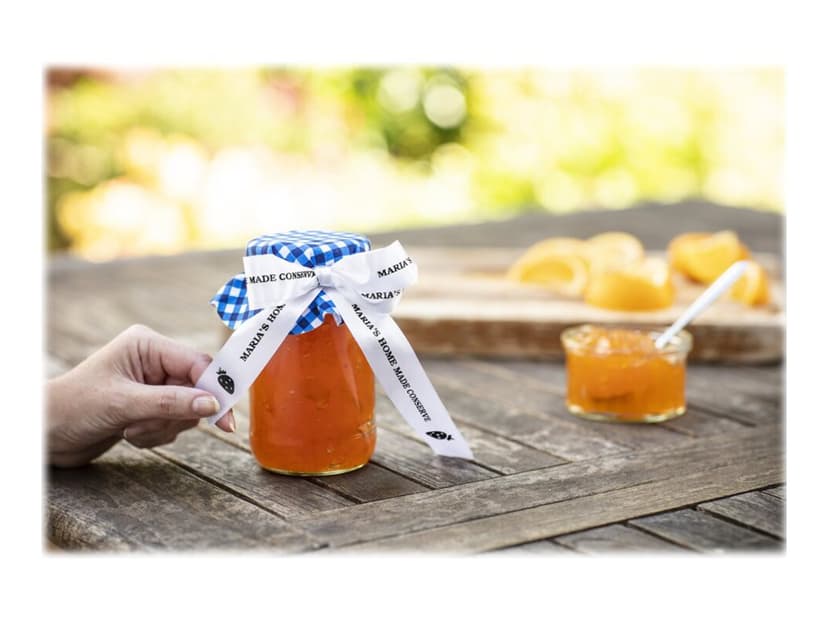 Brother Tape Kangas 24mm TZe-R251 Musta/Valkoinen Satiini