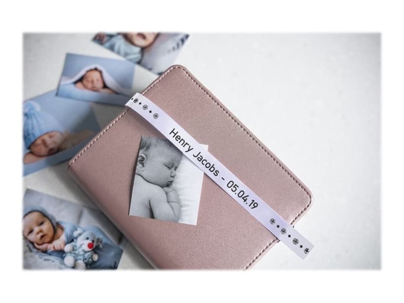 Brother Tape Kangas 24mm TZe-R251 Musta/Valkoinen Satiini