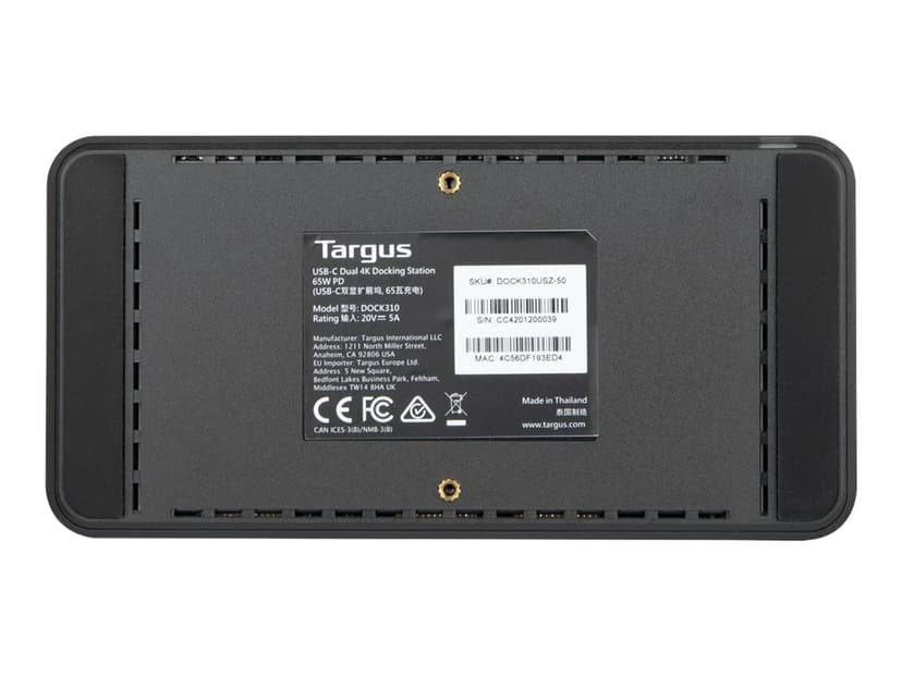 Targus Universal DV4K USB 3.2 Gen 1 (3.1 Gen 1) Type-C