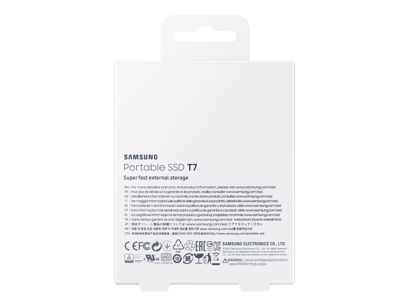 Samsung Portable SSD T7 2TB GEN 2 USB Type-C Blå