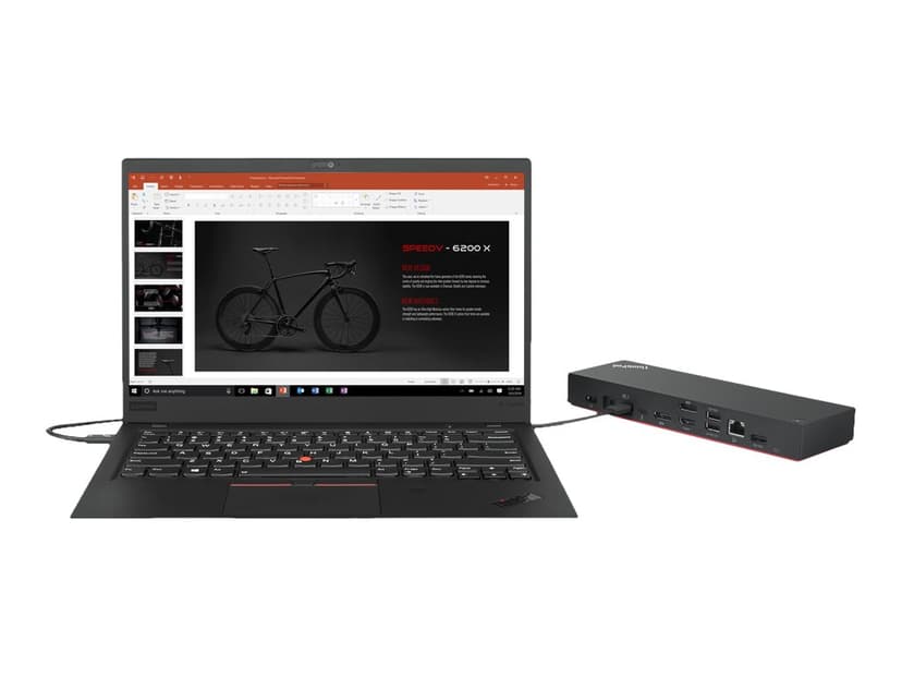 Lenovo ThinkPad Universal Thunderbolt 4 Smart Dock Ledningsført Sort Thunderbolt 4