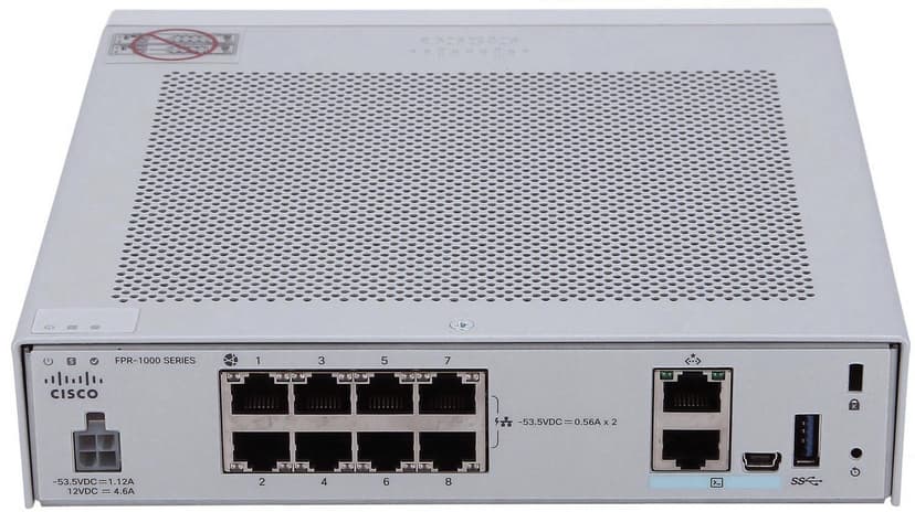 Cisco FPR1010-ASA-K9 hårdvarubrandväggar 1U 2 Gbit/s