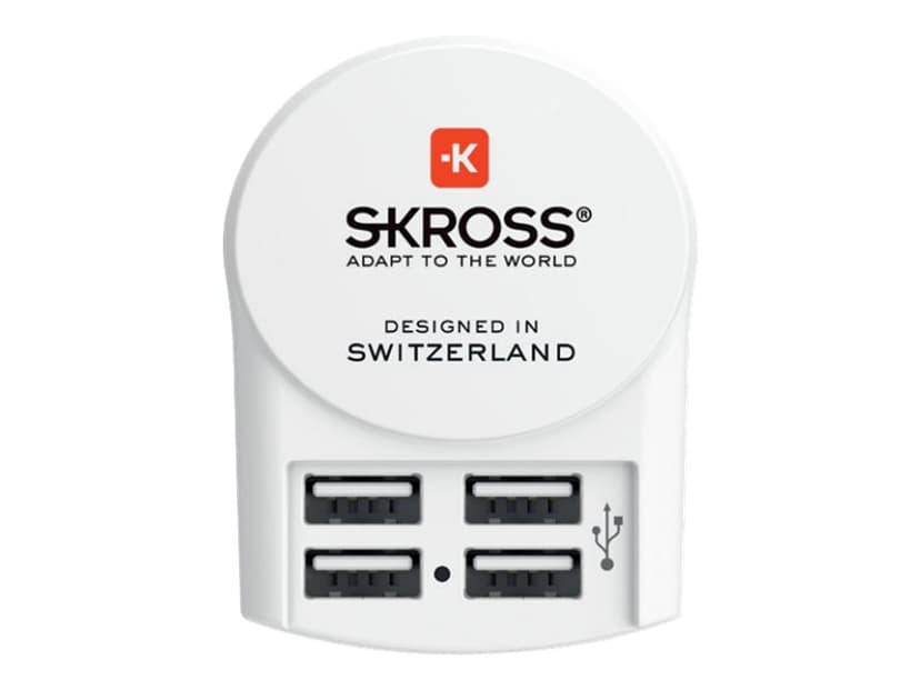 Skross 1.302422 mobilladdare Digitalkamera, MP3, MP4, Smartphone, Surfplatta Vit AC inomhus Vit