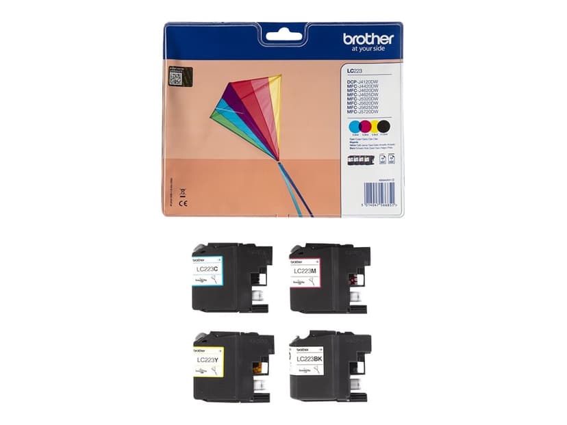 Brother Blæk Kit (BK/C/M/Y) LC-223 - DCP-J4120/J562/MFC-J4420