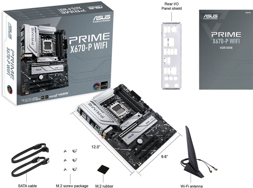 ASUS PRIME X670-P (Wi-Fi) Socket AM5 ATX Moderkort