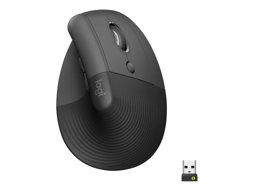 Logitech Lift Vertical Ergo Mouse For Business Right Graphit RF Wireless + Bluetooth