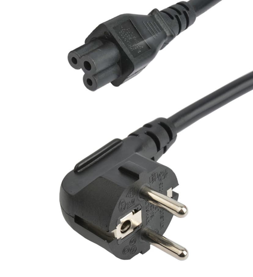 Prokord Strømkabel 1.8m CEE7/7 C5 Sort