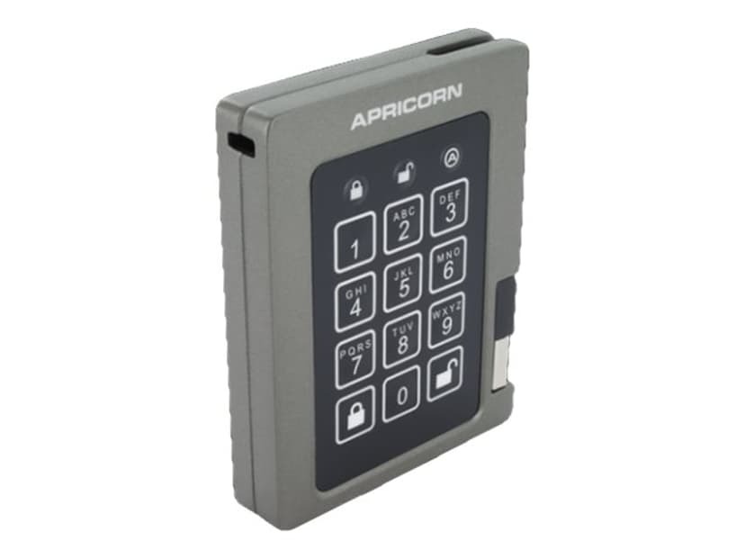 Apricorn Padlock 2TB SSD USB-A Svart