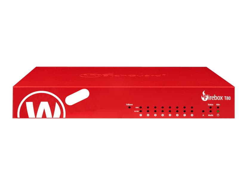 Watchguard Firebox T80 hårdvarubrandväggar 0,631 Gbit/s