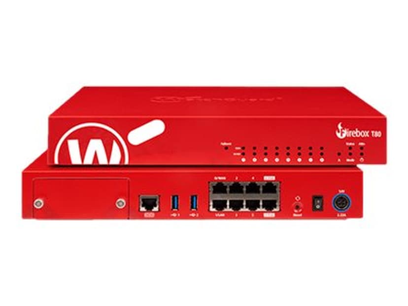 Watchguard Firebox T80 hårdvarubrandväggar 0,631 Gbit/s