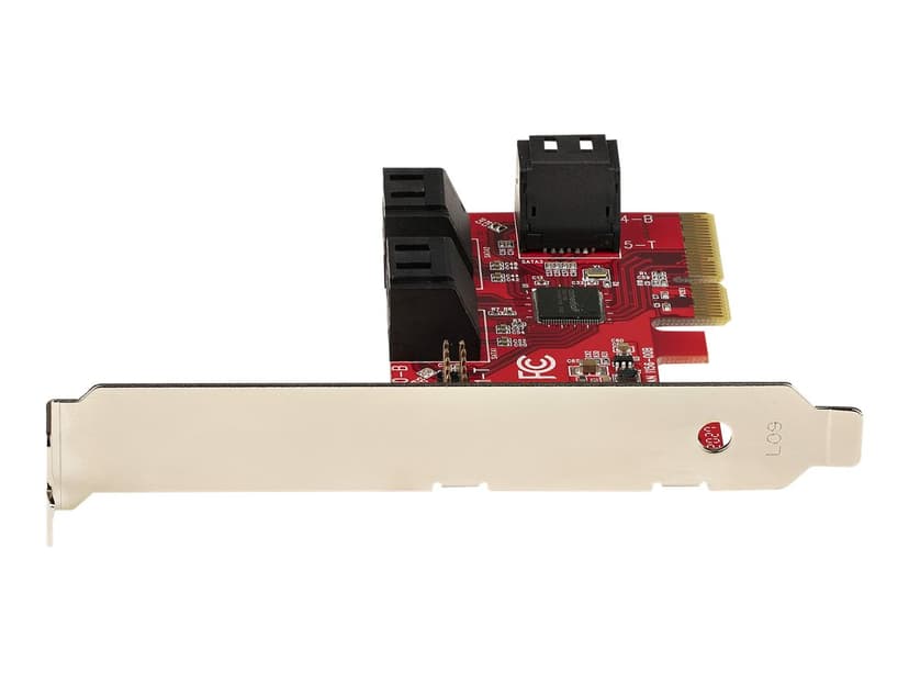 Startech StarTech.com SATA PCIe Kaart, 6 Port PCIe SATA Uitbreidingskaart, 6Gbps, Low Profile Bracket, Stacked SATA Connectors, ASM1166 Non-Raid, PCI Express naar SATA Converter