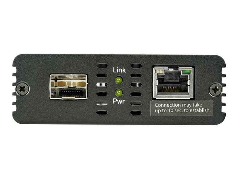 Startech StarTech.com 10 GbE-fiber-Ethernet-mediaomvandlare för 10 Gbps nätverk NBASE-T SFP till RJ45 Multigigabit enkelläges/flerläges fiberoptiskt till kopparnätverksbaserat Ethernet till Fiber Bridge