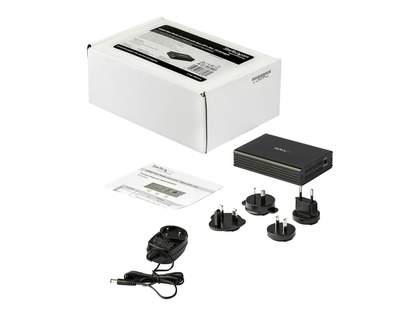 Startech StarTech.com 10 GbE-fiber-Ethernet-mediaomvandlare för 10 Gbps nätverk NBASE-T SFP till RJ45 Multigigabit enkelläges/flerläges fiberoptiskt till kopparnätverksbaserat Ethernet till Fiber Bridge