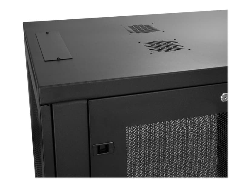 Startech StarTech.com 4 Post 18U Netwerkkast, Vergrendelbare 19" Patchkast voor Computer / AV / IT / Data Apparatuur, Server Rack voor Bureau/Thuis met Wielen & Verstelbare Montagerails