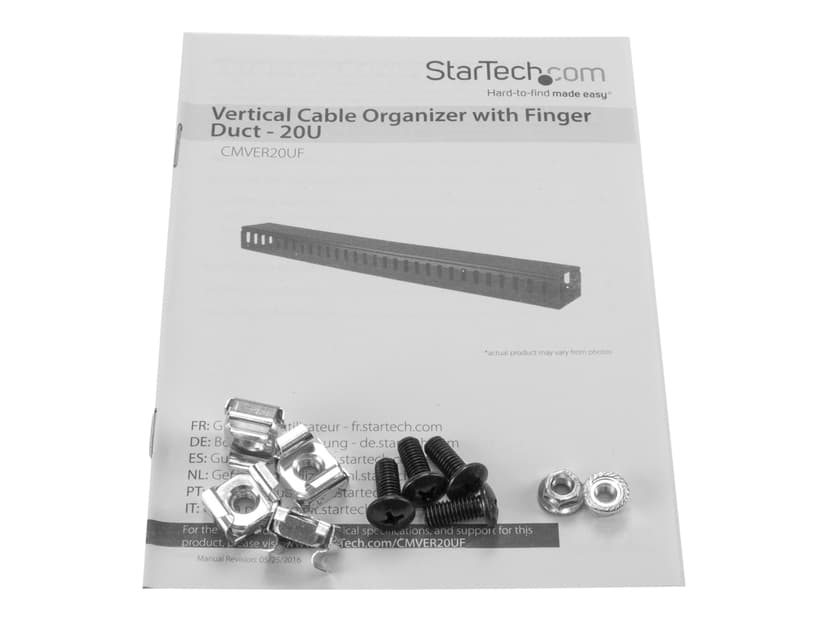 Startech StarTech.com CMVER20UF palvelinkaapin lisävaruste Kaapelin hallintapaneeli