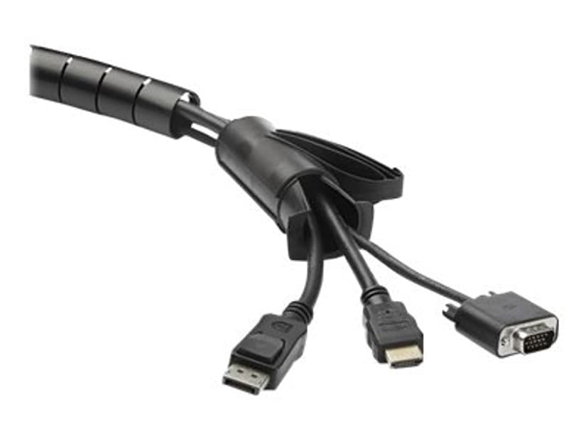 Startech StarTech.com CMSCOILED4 kabel ordner Kabelstrømpe Sort 1 stykker