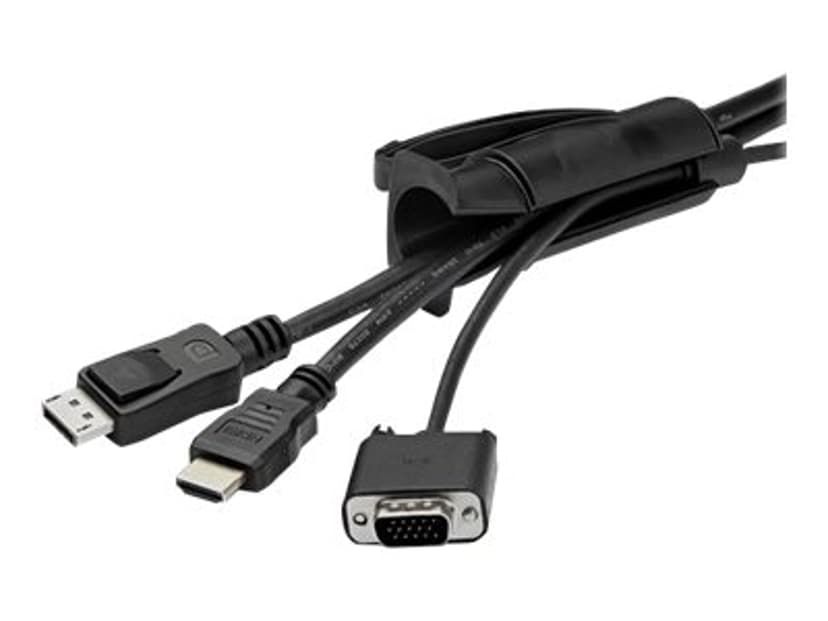Startech StarTech.com CMSCOILED4 kabel ordner Kabelstrømpe Sort 1 stykker