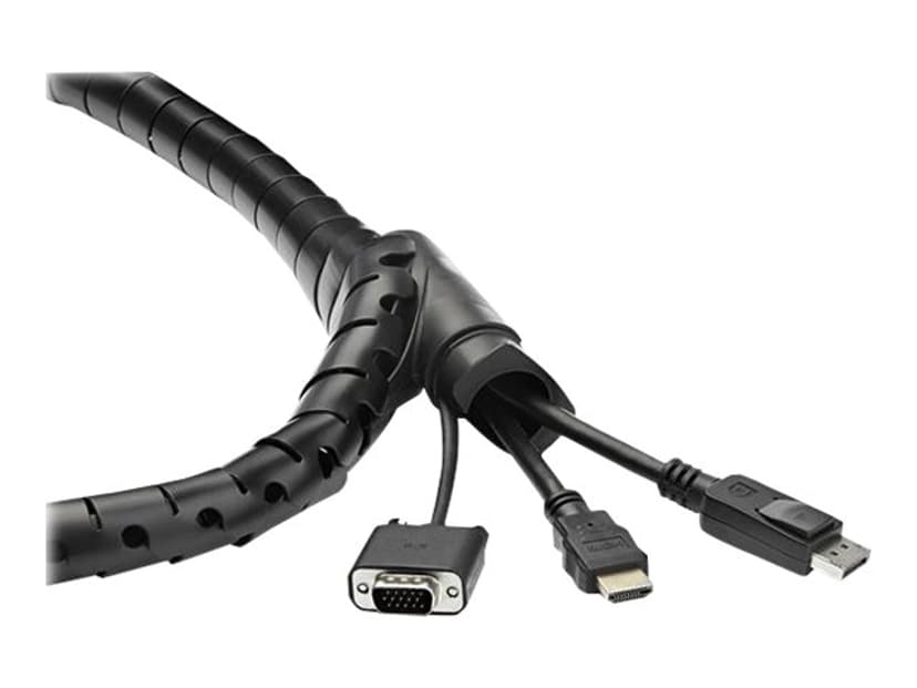 Startech StarTech.com CMSCOILED4 kabel ordner Kabelstrømpe Sort 1 stykker