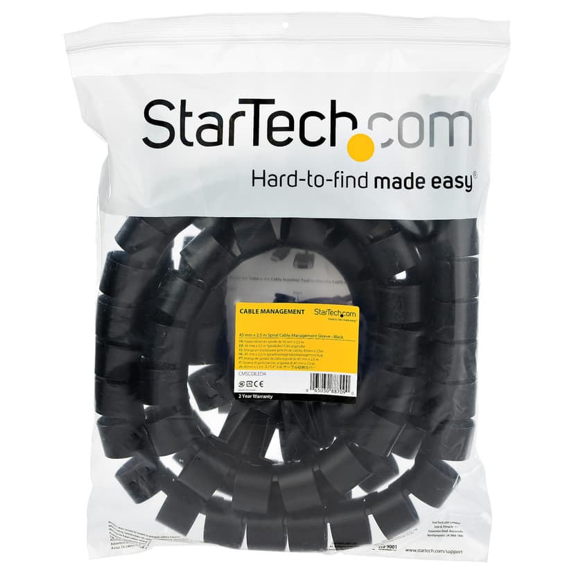 Startech StarTech.com 2,5 m kabelhanteringshylsa - spiral - 45 mm diameter