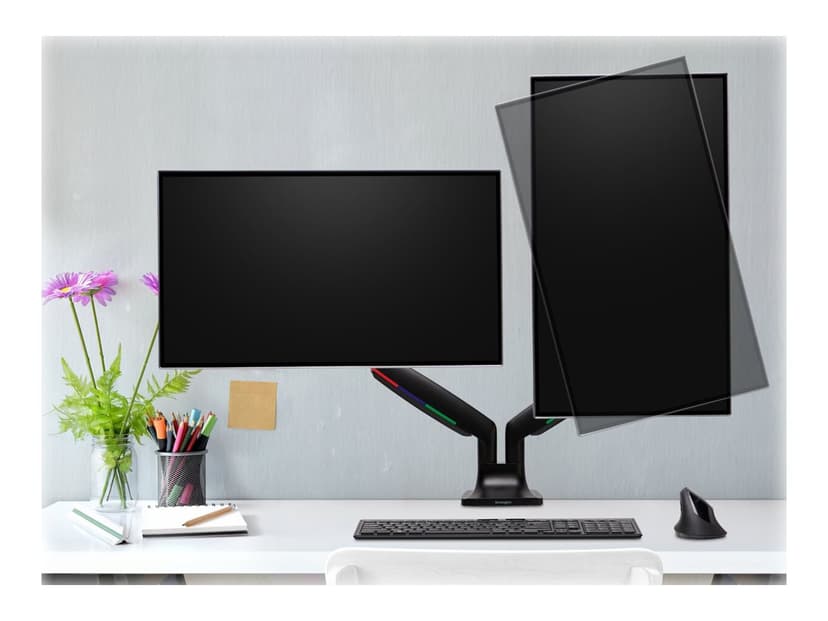 Kensington SmartFit One-Touch Dual Arm Adjustable Black