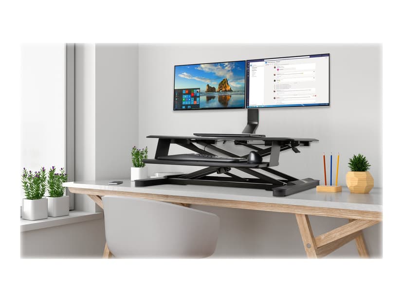 Kensington SmartFit Space Saving Dual Arm Svart