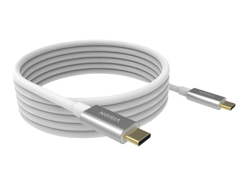 Vision TC 4MUSBC USB-kabel 4 m USB 3.2 Gen 2 (3.1 Gen 2) USB C Hvid 4m. USB C USB C Hvid