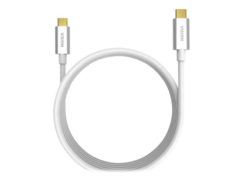 Vision TC 4MUSBC USB-kabel 4 m USB 3.2 Gen 2 (3.1 Gen 2) USB C Hvid 4m. USB C USB C Hvid