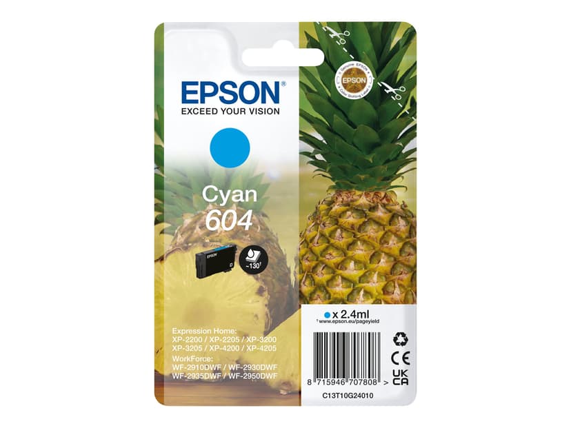 Epson Ink Cyan 604 2.4ml