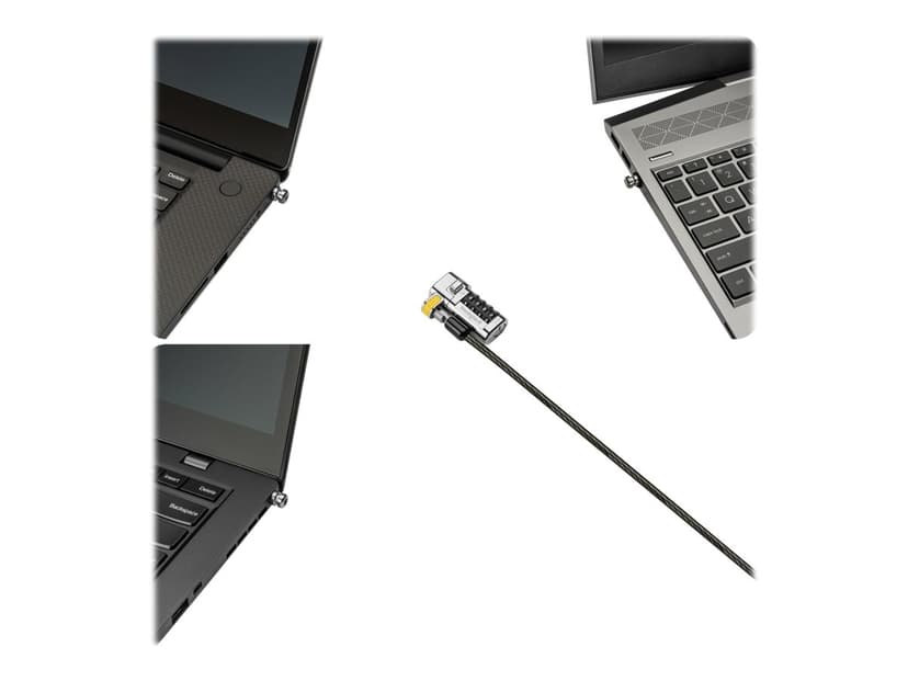Kensington ClickSafe 3-i-1 kombinasjonslås for bærbar PC
