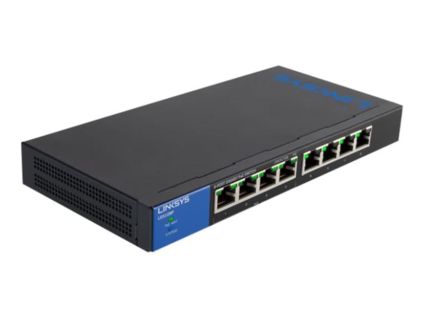 Linksys LGS108P 8-Port Business Desktop Gigabit PoE+ Switch