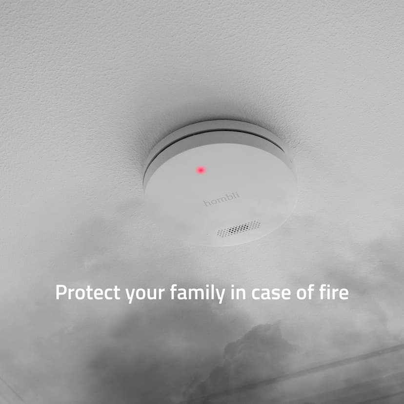 HOMBLI Smart Smoke Detector Ultra Slim White