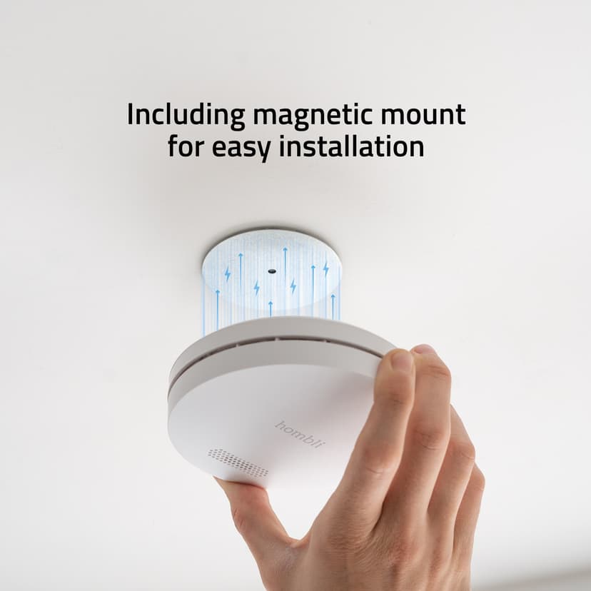 HOMBLI Smart Smoke Detector Ultra Slim White